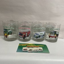 Set of 4 Hess Truck Classic glasses from 1996. NEW