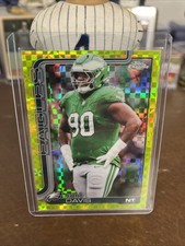 2025 Topps Chrome Jordan Davis Lime Green X-Fractor Eagles