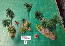 28mm Bolt Action WW 2 wargaming 3 x Palm Trees terrain lot #2