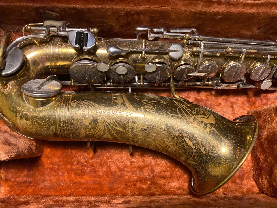 Martin The Indiana Original Lacquer Soldered Holes Overhauled Alto Saxophone - Image 4 of 4