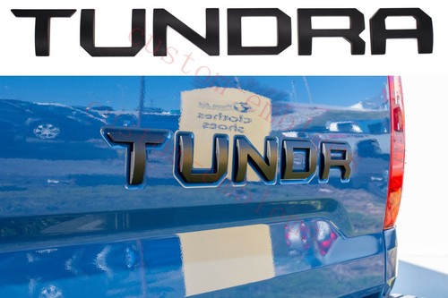 Matte Black Raised Tailgate Letters for Toyota Tundra 2014-2020 Plastic Inserts - Picture 2 of 8