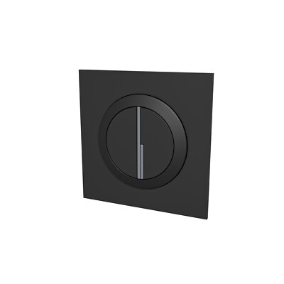 Mattschwarz Rund WC Drucktaster