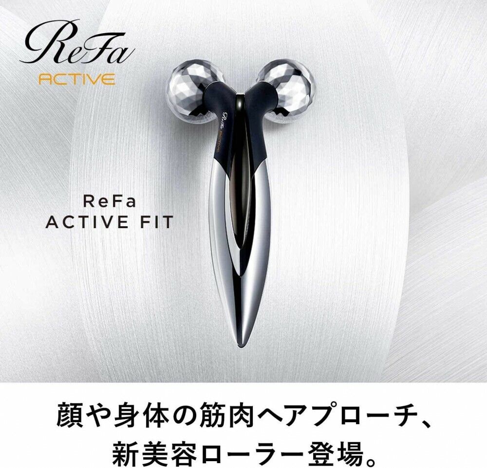 MTG ReFa ACTIVE FIT AR-AA03 Black Body Facial Treatment Roller Beauty Item Japan