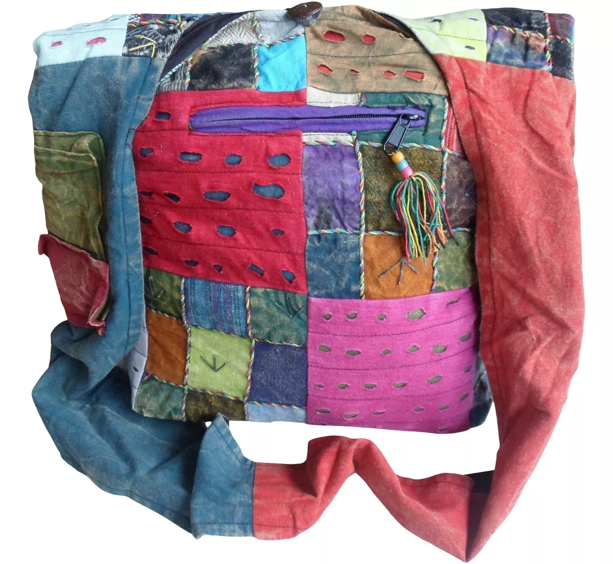 Fair Trade Cotton Patchwork Razor Embroidered Hippy Boho