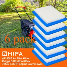 6Pcs Air Filter Lawn Mower Filters for Briggs & Stratton 491588 491588S 399959