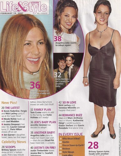 Life & Style Magazine Feb. 19 2007 Katie Holmes Angelina Jolie Jennifer Aniston - Imagen 3 de 3