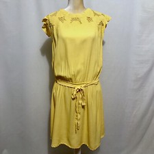 Loft Plus Size NWT Yellow Floral Ruffle Dress Women Plus 22 *Pls See Description