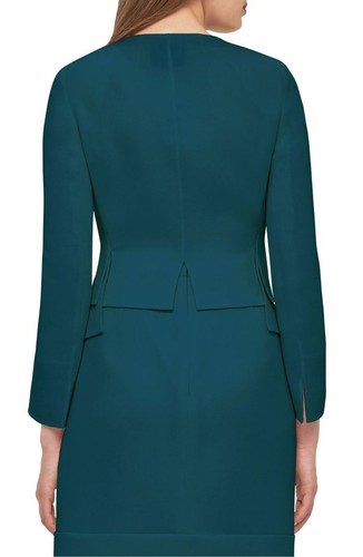 12 Akris 530 Green Peplum 3590 Zip damesmaat New front jas gelaagde qttWvwTr