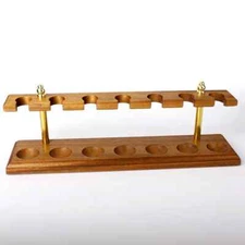 Handmade Wooden Tobacco Pipe Stand Rack Display for 7 Smoking Pipes Collection