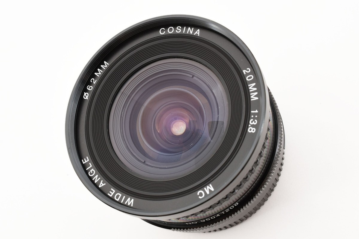 【美品】COSINA MC WIDE ANGLE 20mm f3.8 MINT ] Cosina MC 20mm F3.8 Wide Angle Lens for Nikon F mount