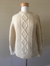Vintage Beautiful Hand Knit Irish Fishermans Sweater Unisex