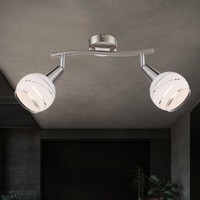 Wandleuchte Deckenlampe Spotstrahler Led 2-Flammig Strahler Verstellbar Glas