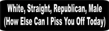 3 White, Straight, Republican, Male How else can I piss you off Helmet Hat HS408