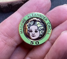 Gold Tone Madame Alexander Circle 50 Vintage Lapel Hat Pin