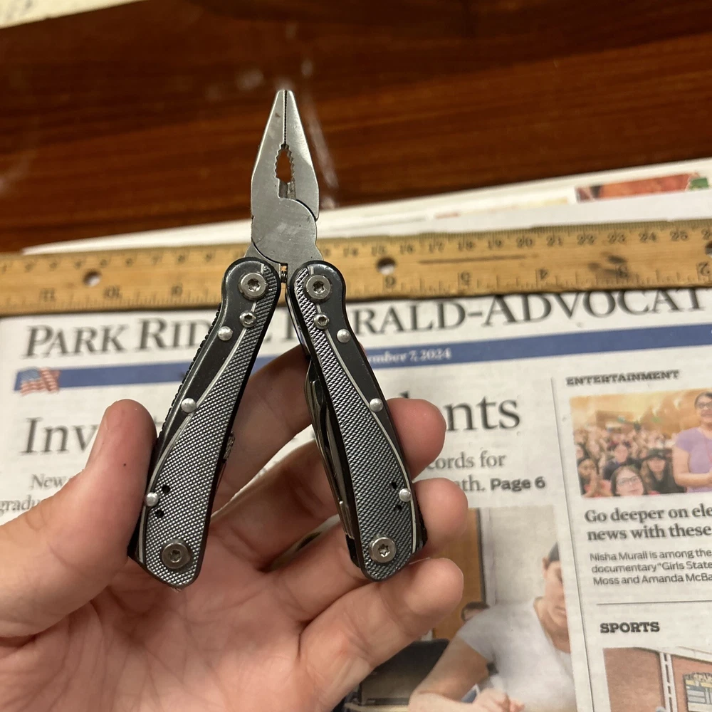 Multi Tool Grey Flashlight Pliers