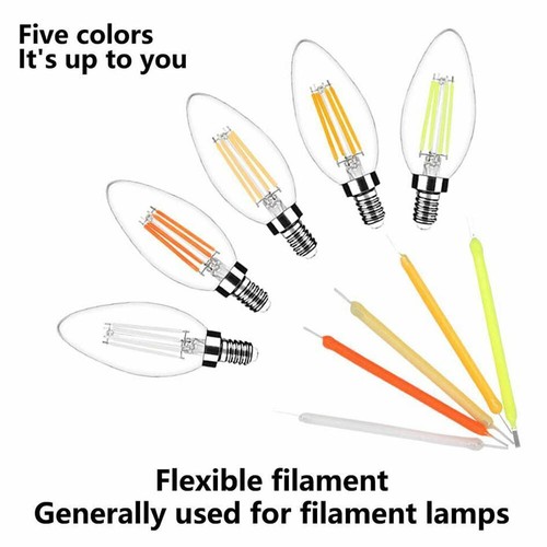 10pcs 3V LED Filament Lamp Light 38/18.5mm For Edison Bulbs Home DIY Lights USA - Picture 5 of 22