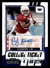 2021 Panini Contenders Draft Picks #268 BJ Emmons AU RC (ref 232349)