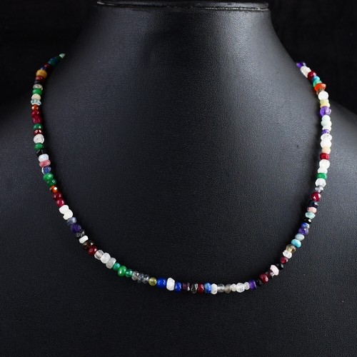 Amazing Cut Howlite ,Red Garnet & White Quartz 66 Cts Beaded Necklace VK 26 E692 - Picture 2 of 3