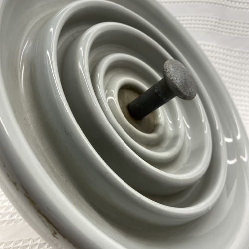 VINTAGE 1999 PORCELAIN INSULATOR 20,000 Lbs MARKED LAPP USA 654512 LARGE SAUCER - Picture 15 of 24