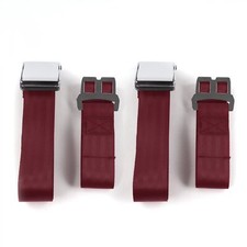 Chevy Truck 1935 - 1940 Airplane 2pt Burgandy Lap Bucket Seat Belt Kit - 2 Belts Chevy Truck 1935 - 1940 Airplane 2pt Burgandy Lap Bucket Seat Belt Kit - 2 Belts