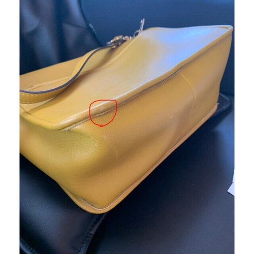 Bolso bandolera Longchamp Mademoiselle mimosa amarillo piel de becerro puñetazos - Imagen 6 de 10
