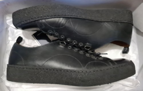 Fred Perry George Cox Leather Lace-up Tennis Sneaker Shoes Black Size uk 10 - Picture 6 of 8