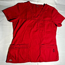 Dickies Scrub Top, size XS , Red