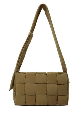 BOTTEGA VENETA Padded Tech Cassette Maxi $2500 Brown Nylon 