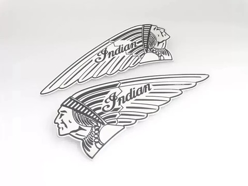 Juego de emblemas de insignias de tanque de gasolina par para motocicleta Chief Indian de colección - Imagen 3 de 4