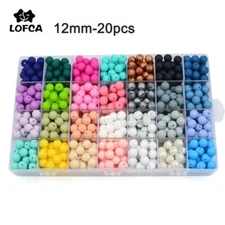 Chew Round Beads -12MM Silicone DIY Nursing Making Necklace Loose Bead 20PCS/Lot