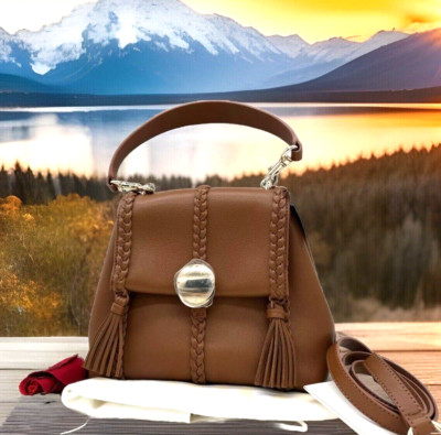 【関税&送料込】Chloe Caramel Leather Medium Penelope Handba AUTH NWT $2390 Chloé Penelope Small Braided Top Handle