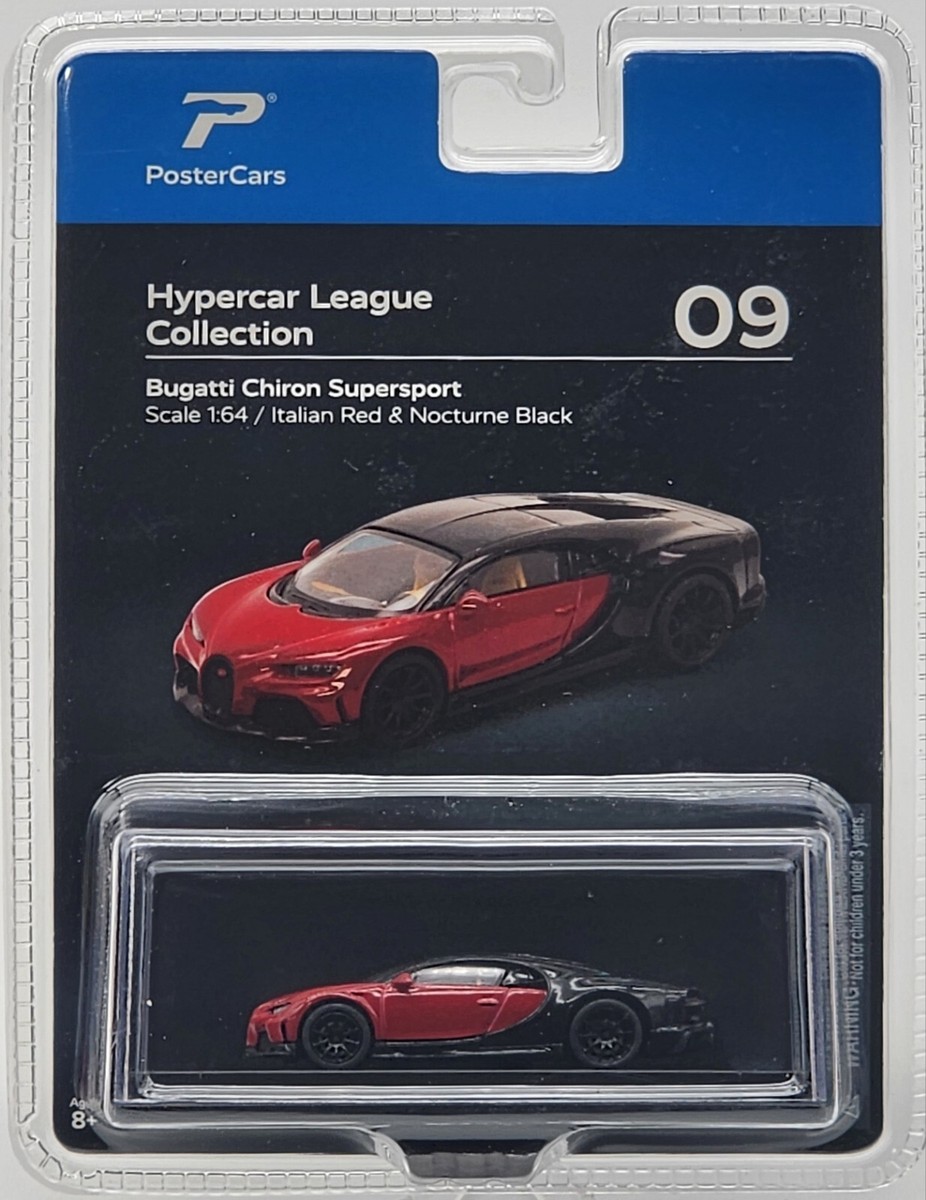 POSTER CARS 1:64 HYPERCAR LEAGUE COLLECTION BUGATTI CHIRON