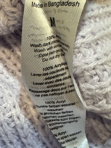 Women’s Lilac Colour Block Roll Neck Jumper Size M UK 12-14 New - Picture 7 of 8