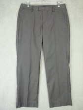 Lands' End Womens Size 10 33x30 Gray Straight Leg Polyester Blend Pants