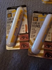 Lot Of 2 Maybelline Colossal Curl Bounce Washable Mascara 350 BLACKEST BLACK B4