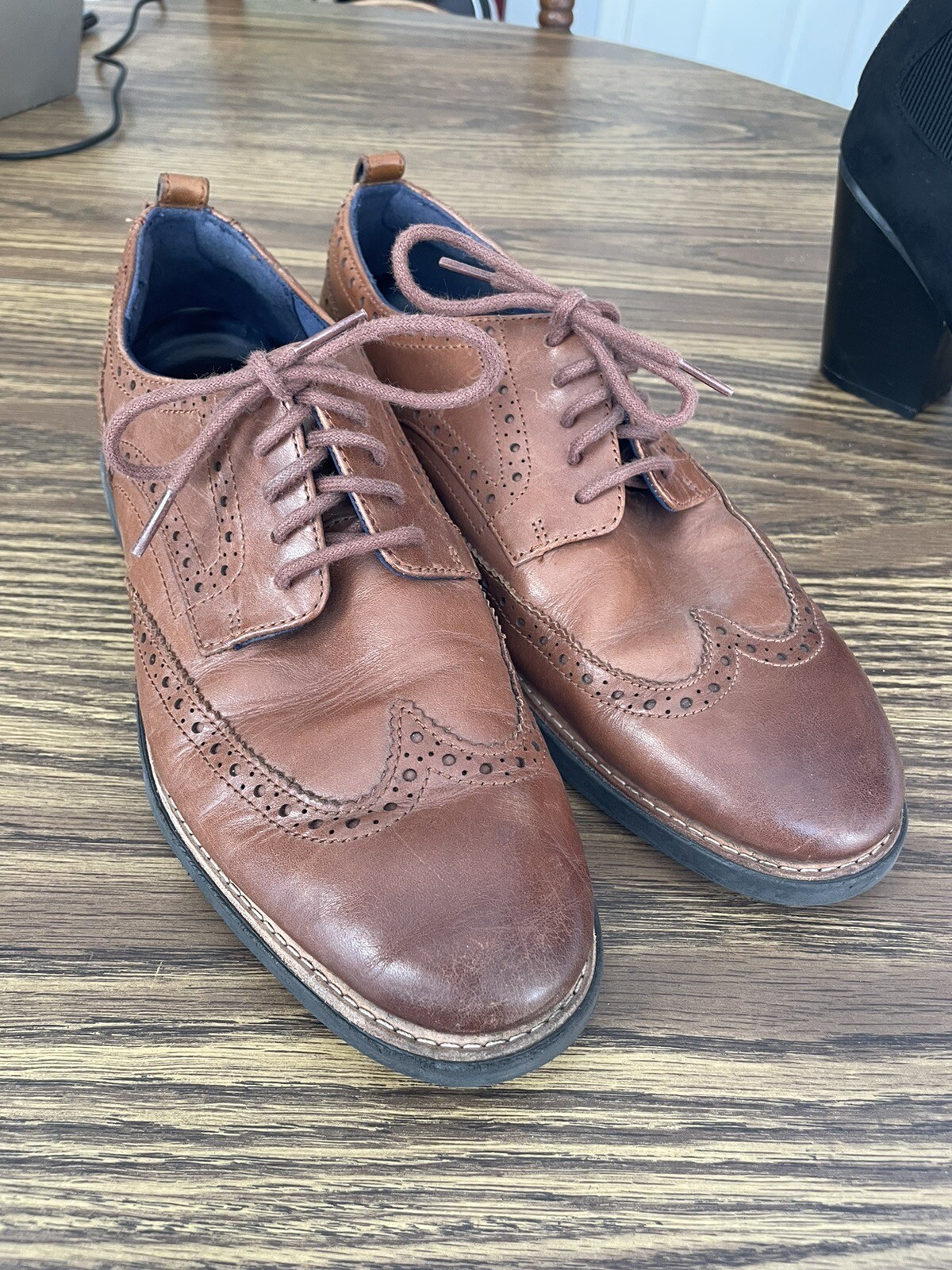 SAOLA Scarpe da uomo Cole Haan Grand Evolution in pelle alace marrone marrone marrone marrone chiaro britannico 10 ottime condizioni