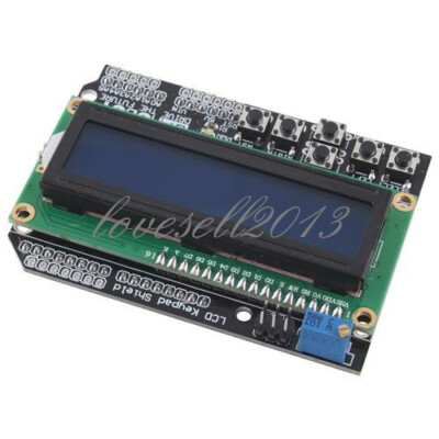 1602 LCD Board Keypad Shield Blue Backlight For Arduino Duemilanove Robot Board