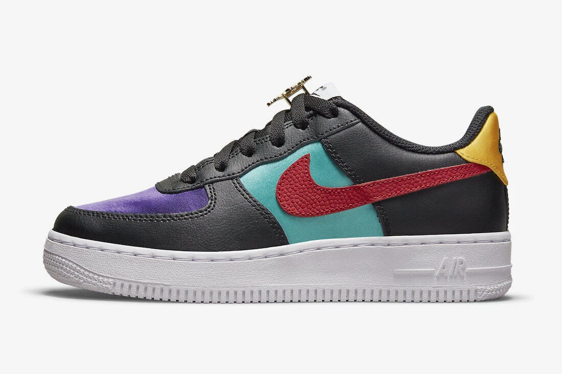 Nike Air Force 1 LV8 EMB NBA WNBA Size 6.5 Youth Mens Black Teal