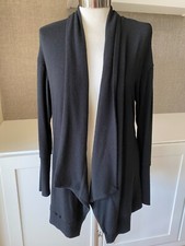 Michael Stars Size Small Black Open Front Drape Cardigan Sweater