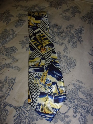Gold City Marke "Yachting" Motto 100% Seide Krawatte