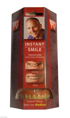 #ad SMALL SECURE INSTANT SMILE DELUXE False Fake Cosmetic Veneer Teeth AS SEEN ON TV $16.99