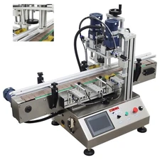 110V Automatic Desktop Conveyor Capping Machine Bottle Capper for 3.1-4.7" Cap