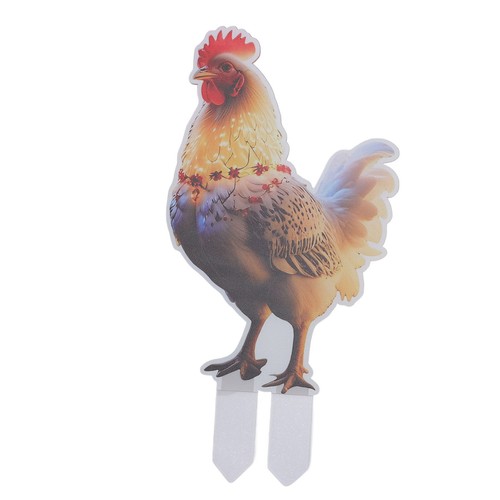 Acrylic Chicken Ground Insert Christmas Double Decoration DCJ0010 - Photo 8 sur 12