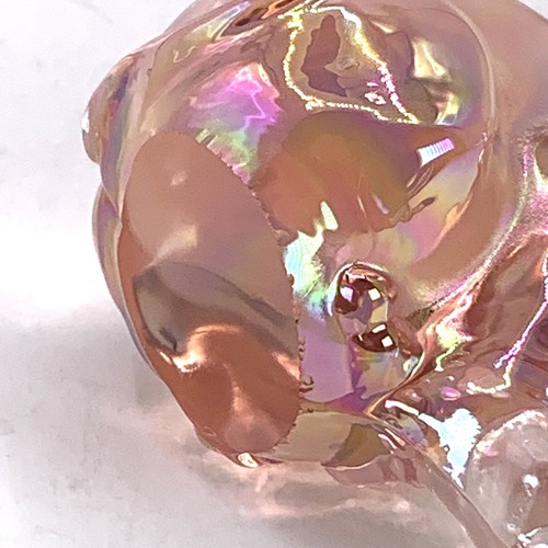 Rosa irisierende Glas Katze Kätzchen Figur Briefbeschwerer 4,5" - Bild 7 von 8