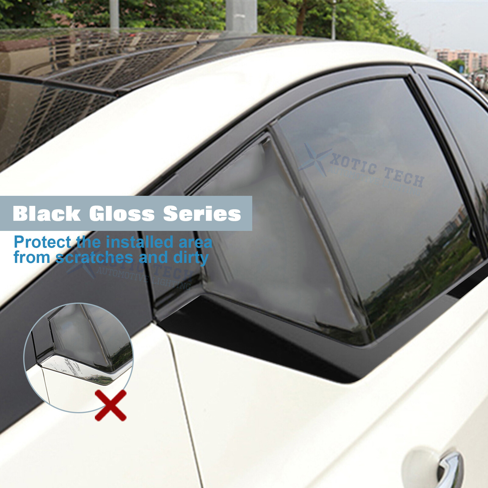 Gloss Black Side Window Stripe Overlay Cover Decor For Nissan Altima 2019-2022