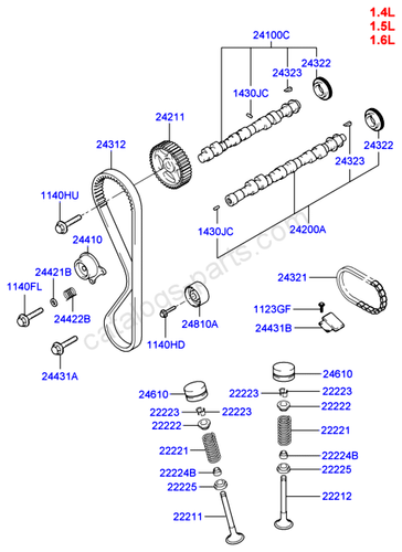 GENUINE BRAND NEW HYUNDAI GETZ 2002 SPROCKET - TIMING CHAIN, INLET - Picture 2 of 3