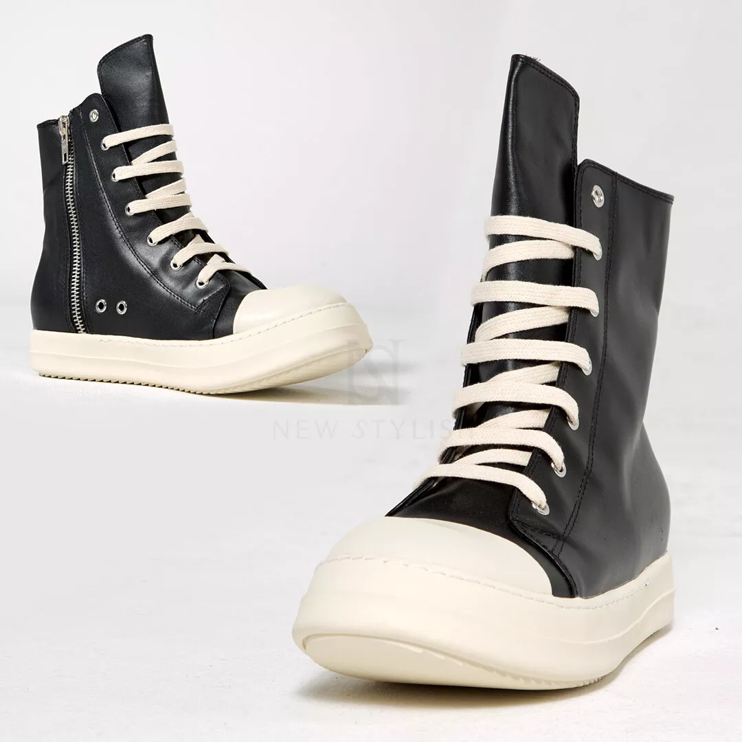 NewStylish Mens Casual Shoes Contrast leather high top sneakers eBay