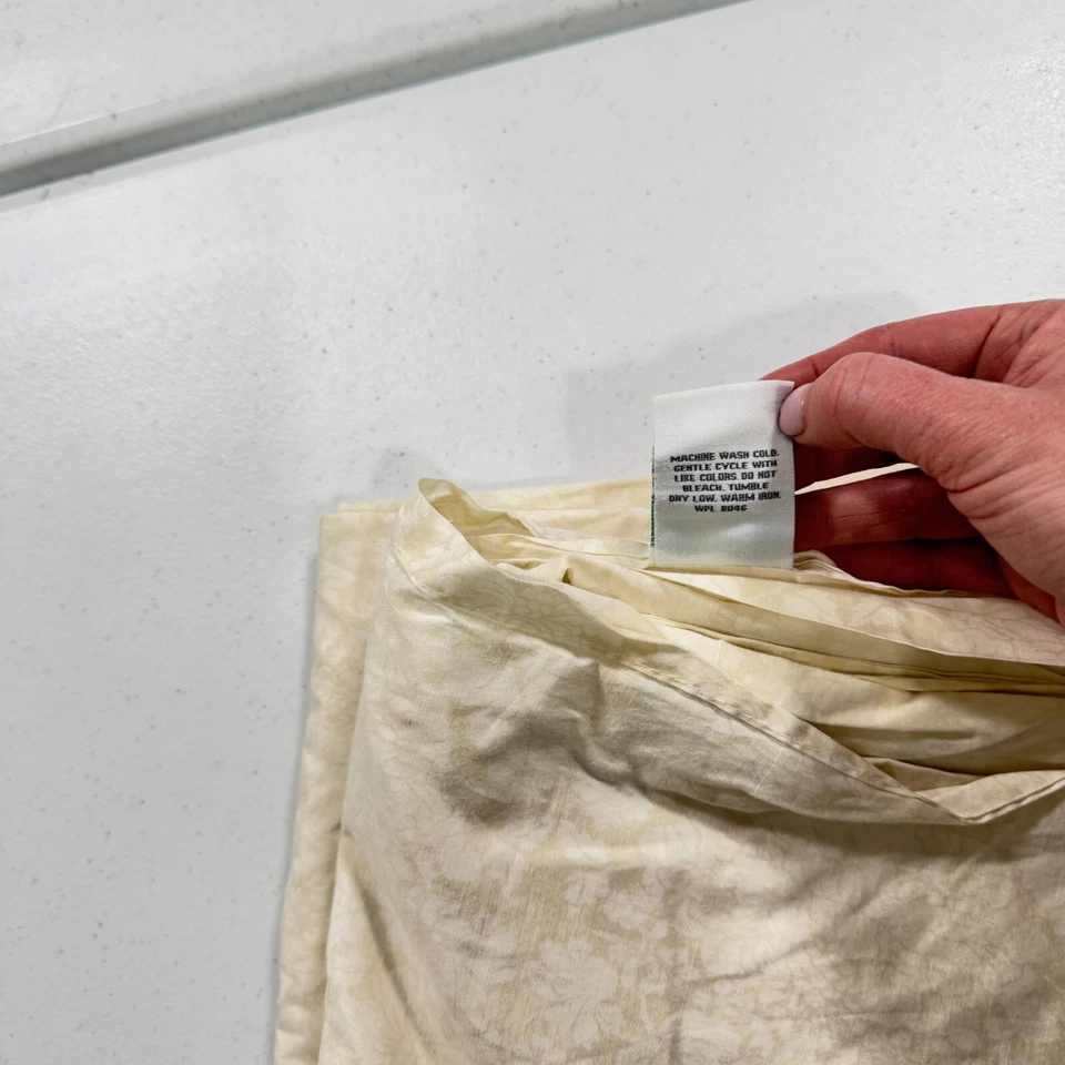 Martha Stewart King Sábana Plana Beige Floral Mezcla Algodón Tradicional Foto 4 de 4