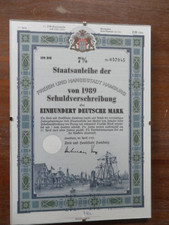 Staatsanleihe der Freien und Hansestadt Hamburg von 1989  mit Zinskupon