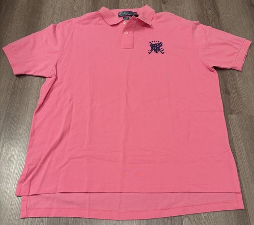 Vtg Polo Ralph Lauren Polo Shirt Golf Mallet Crest Logo Pink Men’s XL NWT